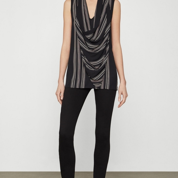 Bcbgmaxazria Striped Cowl Neck Top - Picture 3 of 5